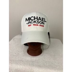 Michael Jackson RIP 1958 2009 Embroidered White Baseball Cap One Size